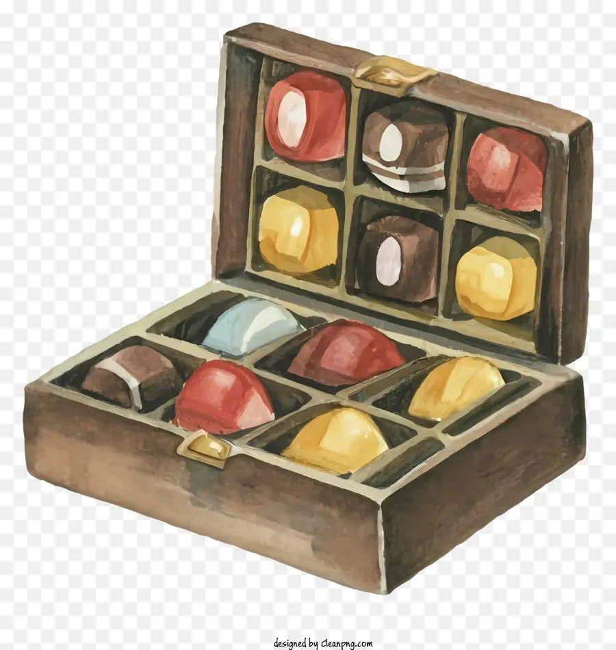 Caixa De Chocolate，Wooden Box PNG