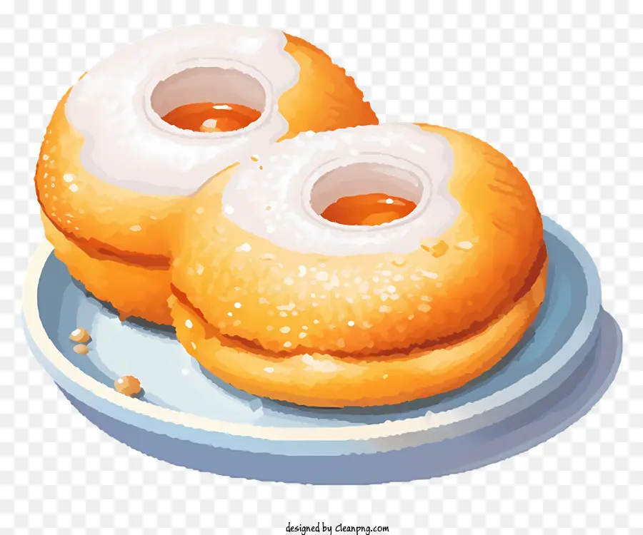 Donuts Com Buracos，Geada Branca PNG