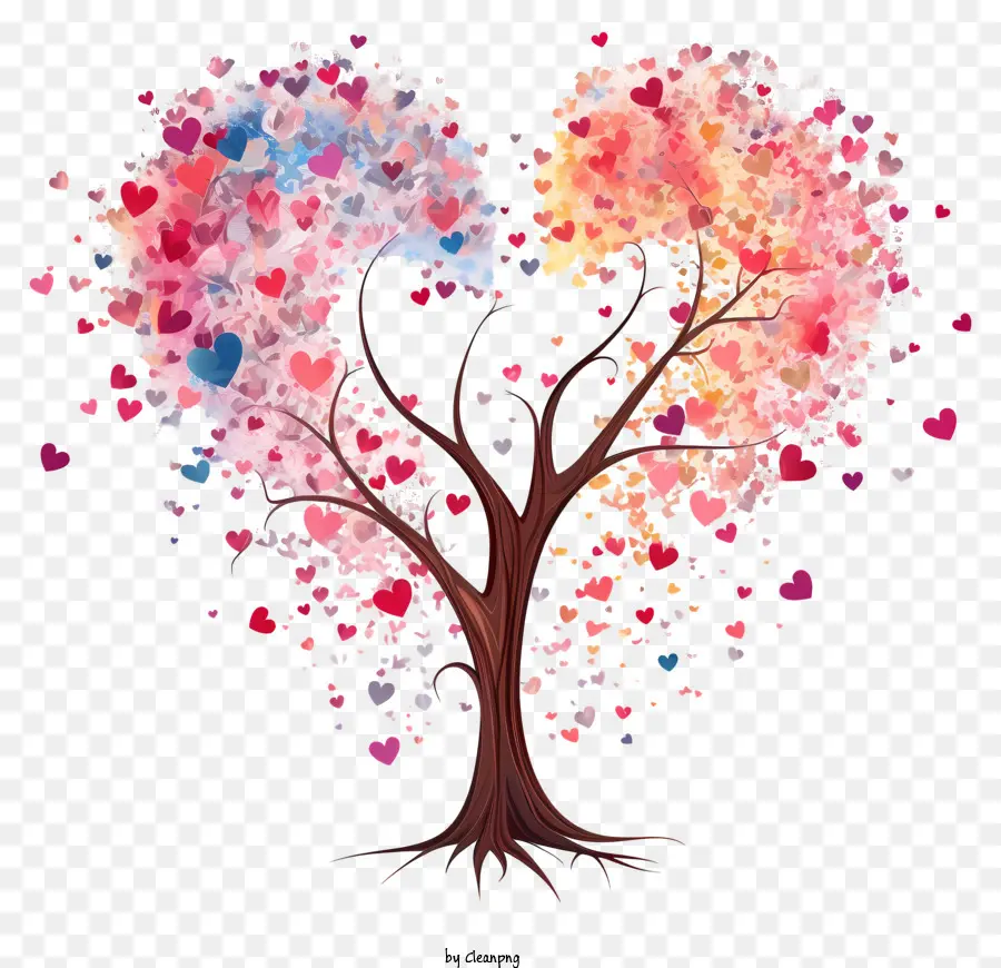 Heartshaped árvore，Amor Símbolo PNG
