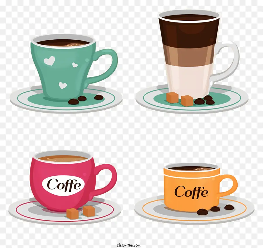 Copos De Café，Designs De Café PNG
