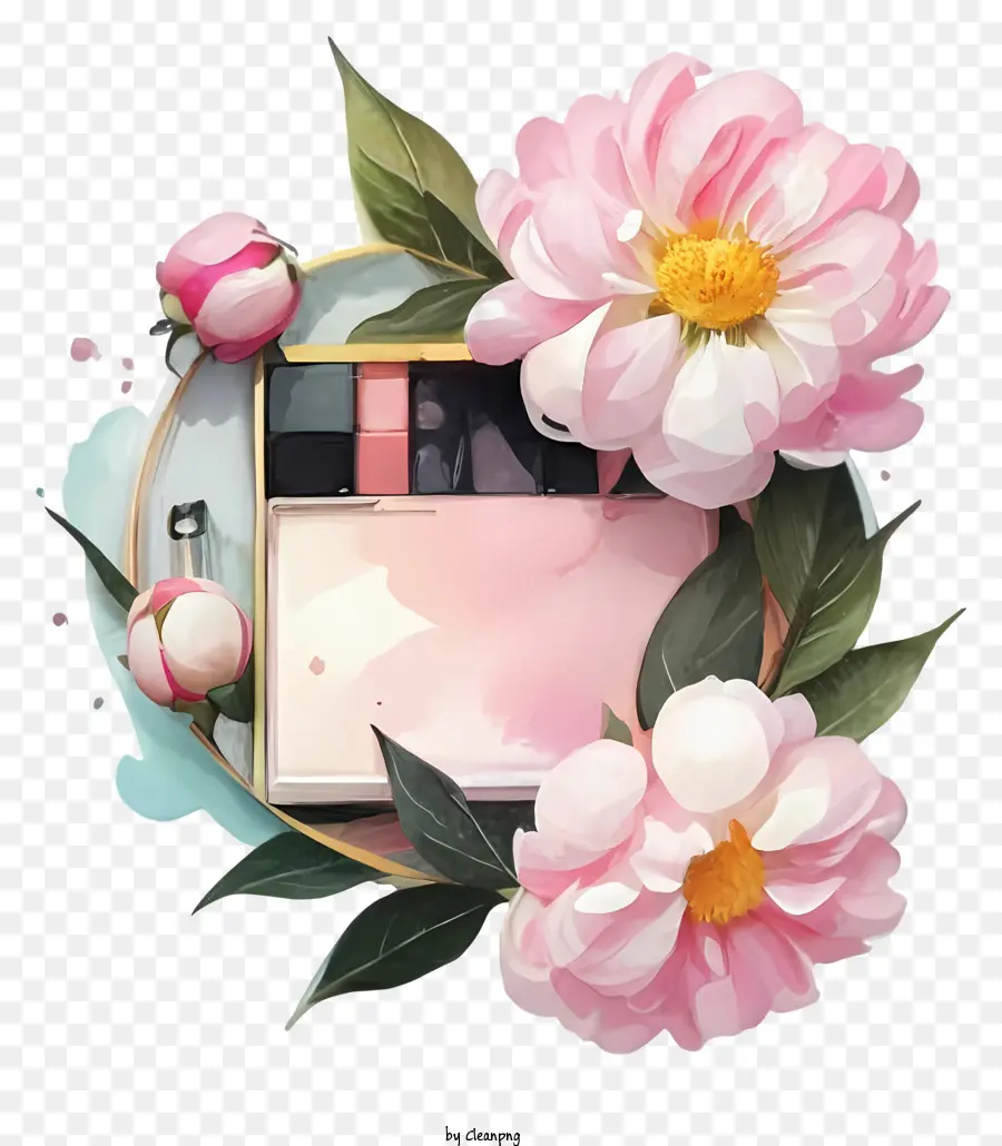 Cor De Rosa Peônia Flor，Ilustração Em Aquarela PNG