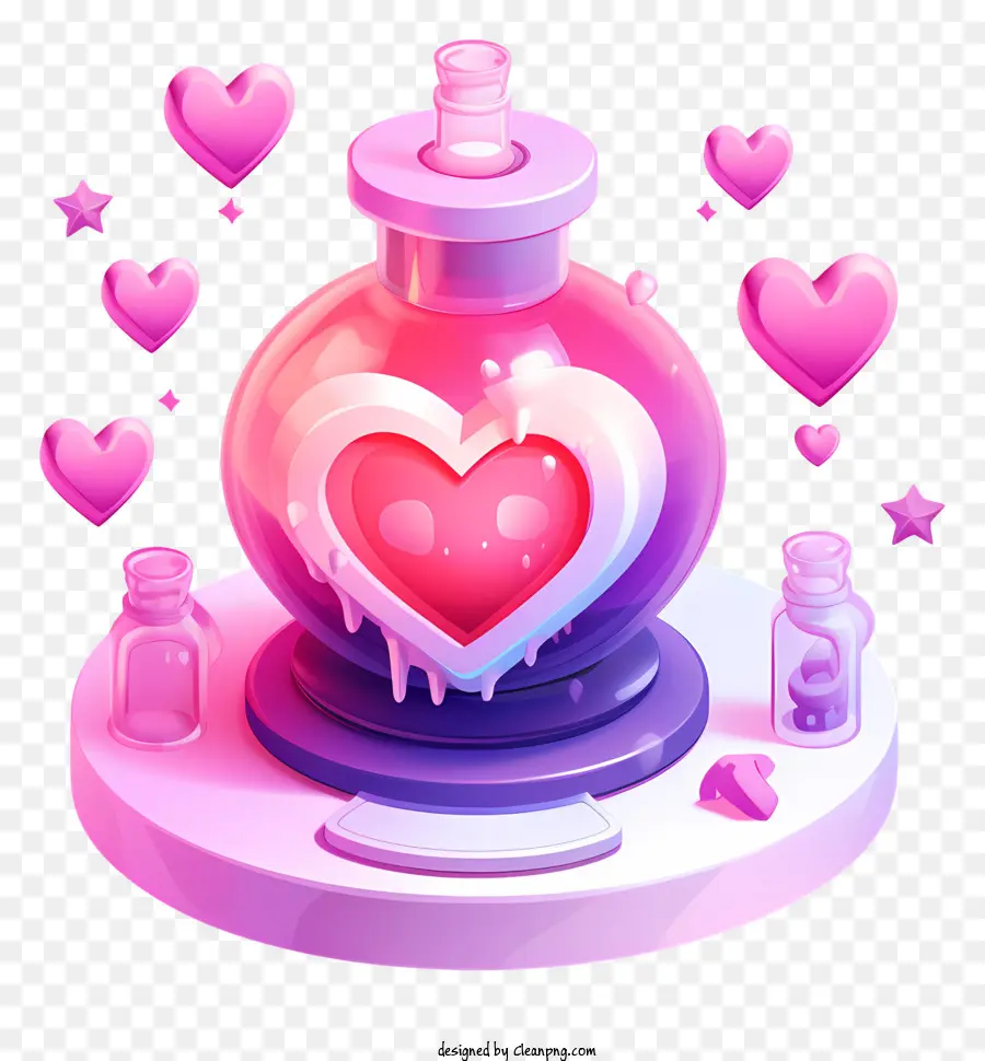 Líquido Em Forma De Coração，Pink Color PNG