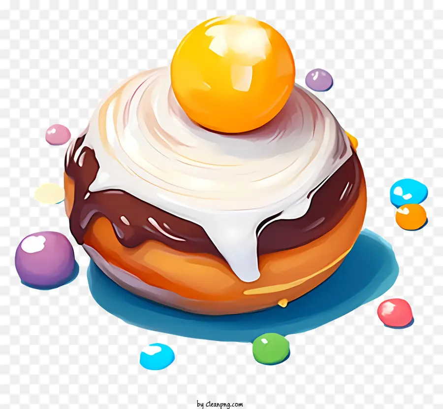 Rosquinha Deliciosa，Rosquinha Colorida PNG