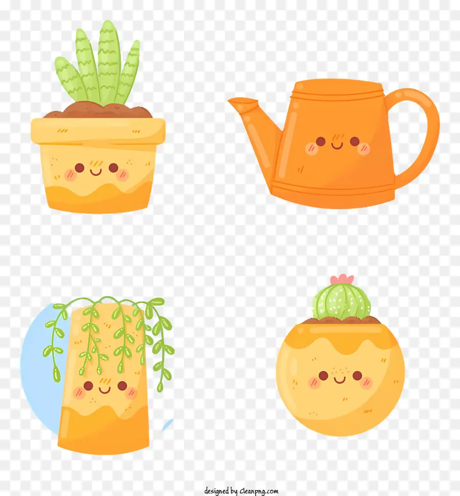 Cactos，Plantas Fofas PNG