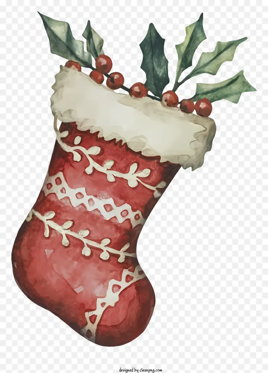 Meia Vermelha，Christmas Sock PNG