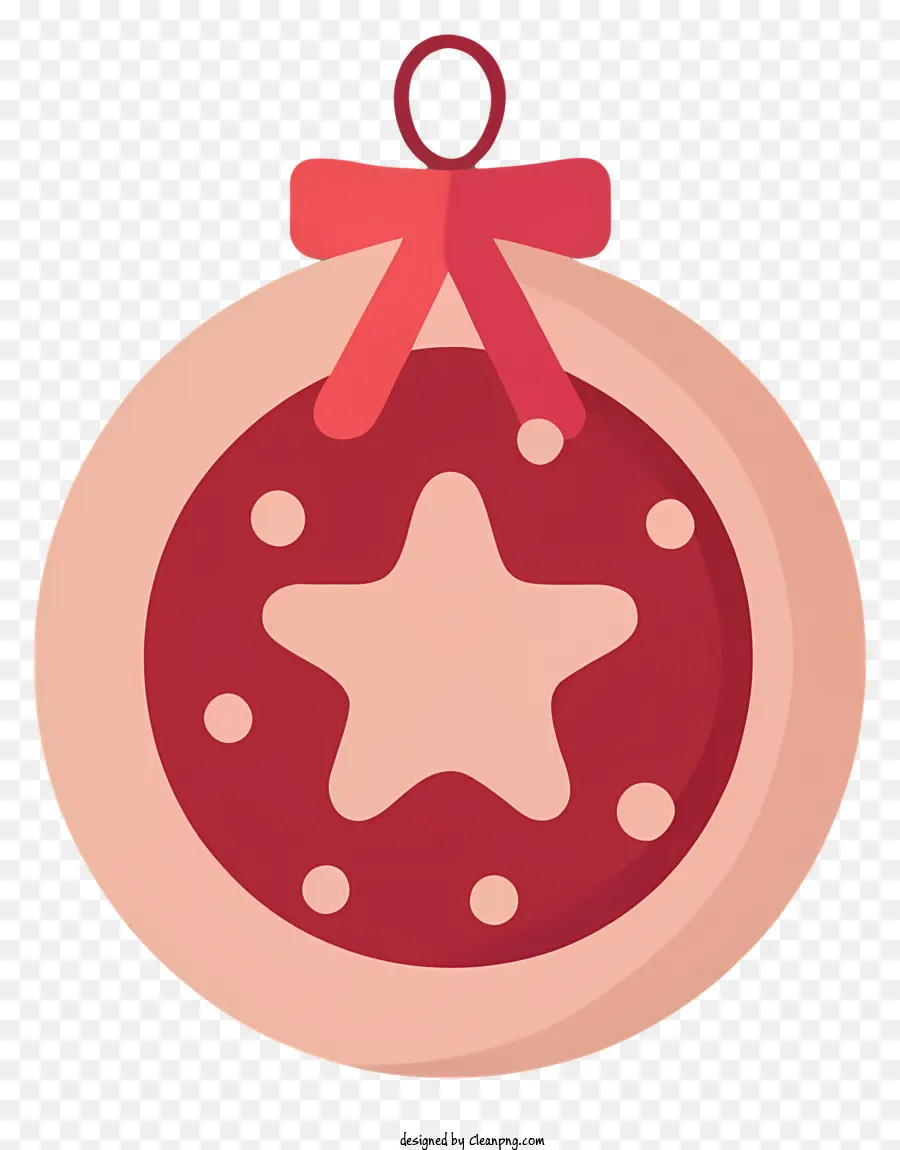 Enfeite De Natal，Ornamento Vermelho E Branco PNG