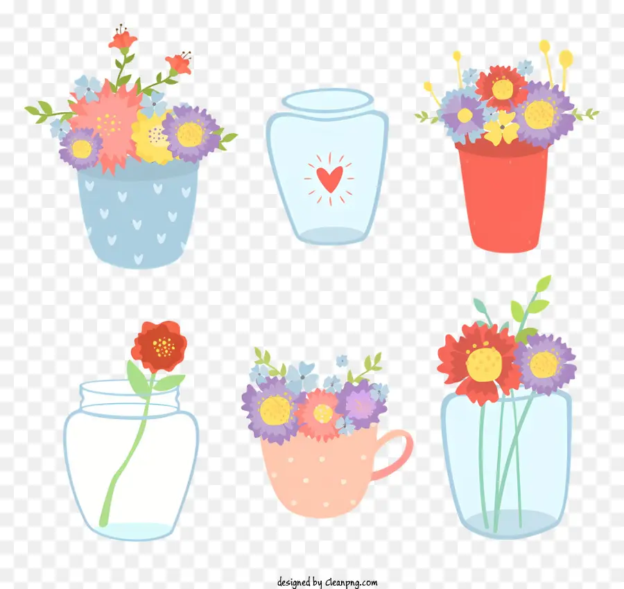 Flores，Vasos De Flores PNG