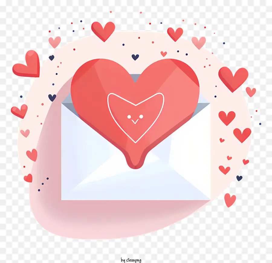 Envelope，Buraco Em Forma De Coração PNG