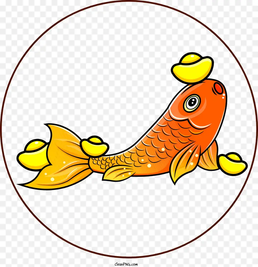 Peixe Dourado，Peixe Circular PNG