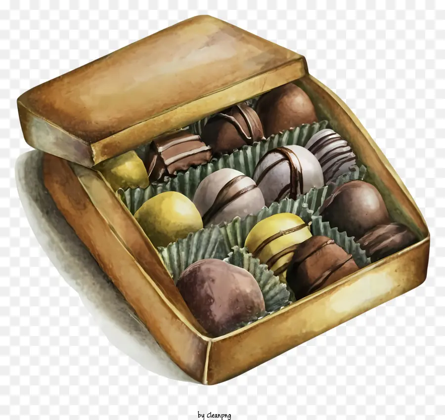Pintura Em Aquarela，Caixa De Chocolates PNG