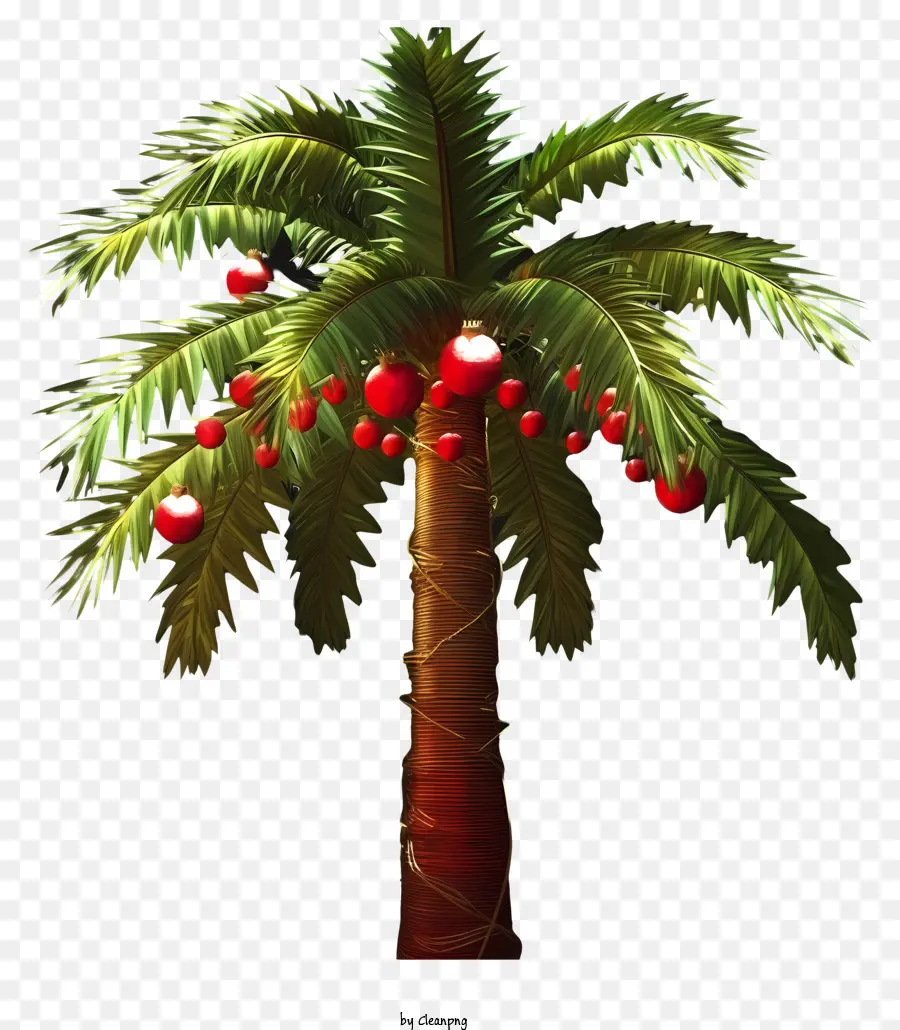 Palmeira，Decorações Vermelhas PNG