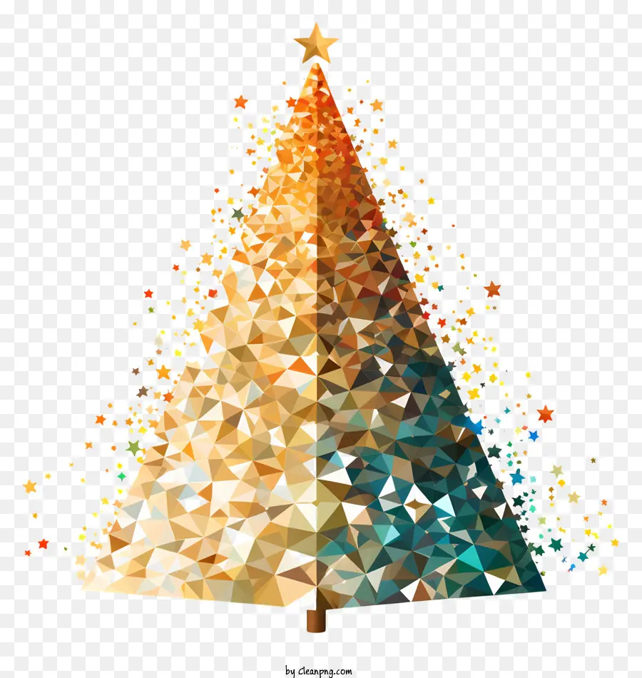 Ilustração Da árvore De Natal，Resumo Da árvore De Natal PNG
