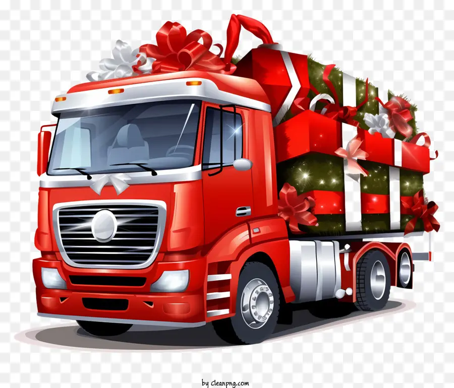 Caminhão De Natal，Entrega Festiva PNG