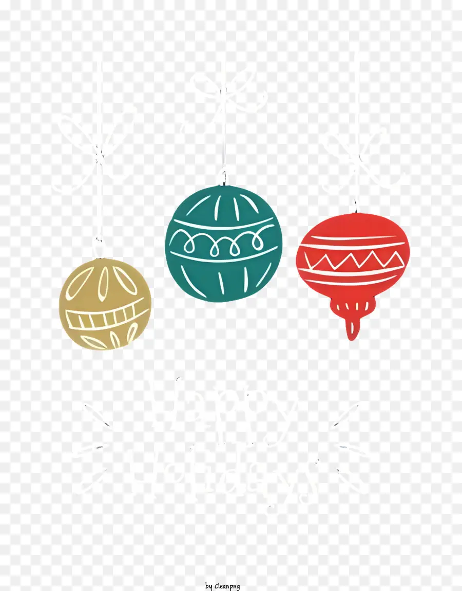 Bolinhas De Natal，Handdrawn Ilustração PNG