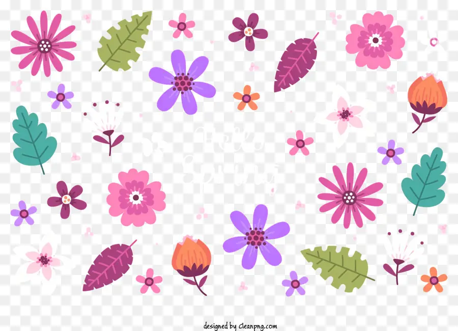 Flores Da Primavera，Arranjo Colorido PNG