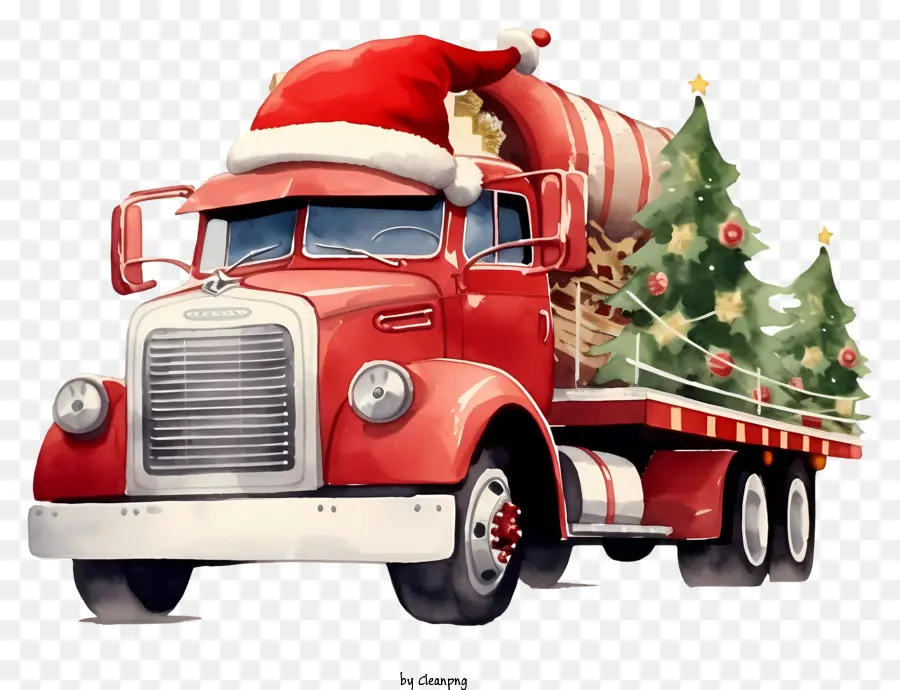 Caminhão De Natal，Papai Noel Hat PNG