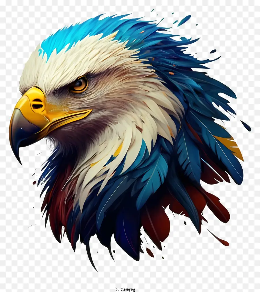 Pintura De águia Careca，Grandeza E Força PNG