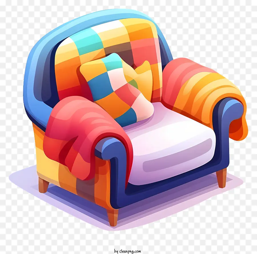 Cadeira，Cobertor Colorido PNG