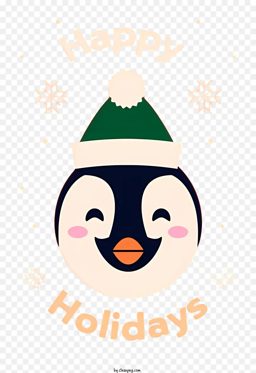Pinguim Bonito，Chapéu De Papai Noel PNG