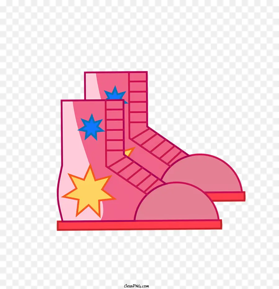 Botas Cor De Rosa，Stars And Stripes Boots PNG