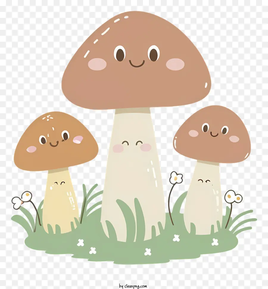 Cogumelos，Grama PNG