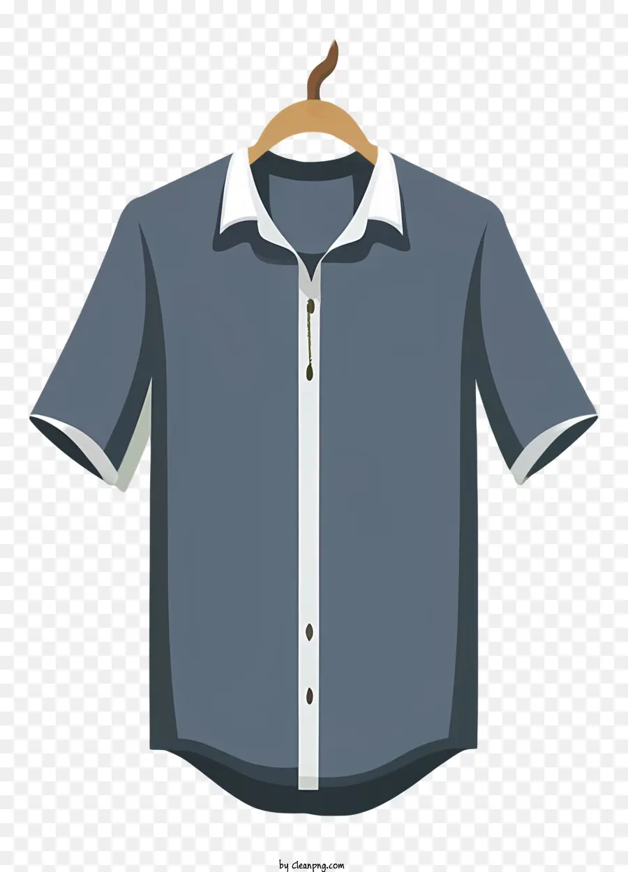 Camisa Azul E Branca，Cabide PNG