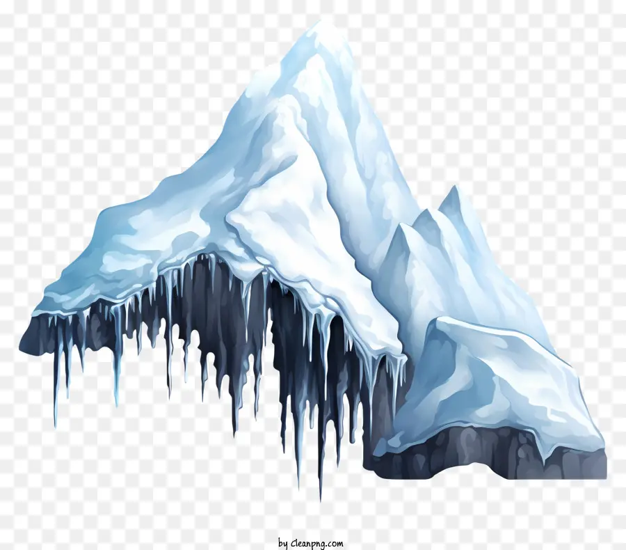 Montanha Coberta De Neve，Gelo PNG