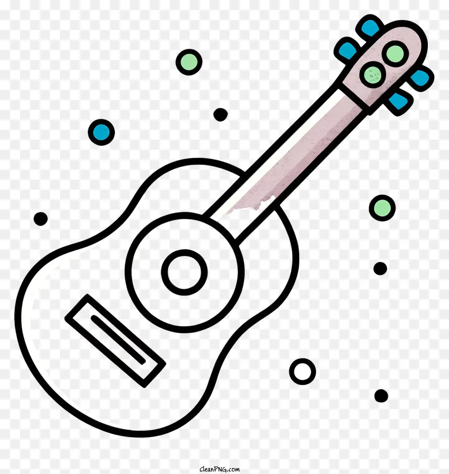 Guitarra，Black Background PNG