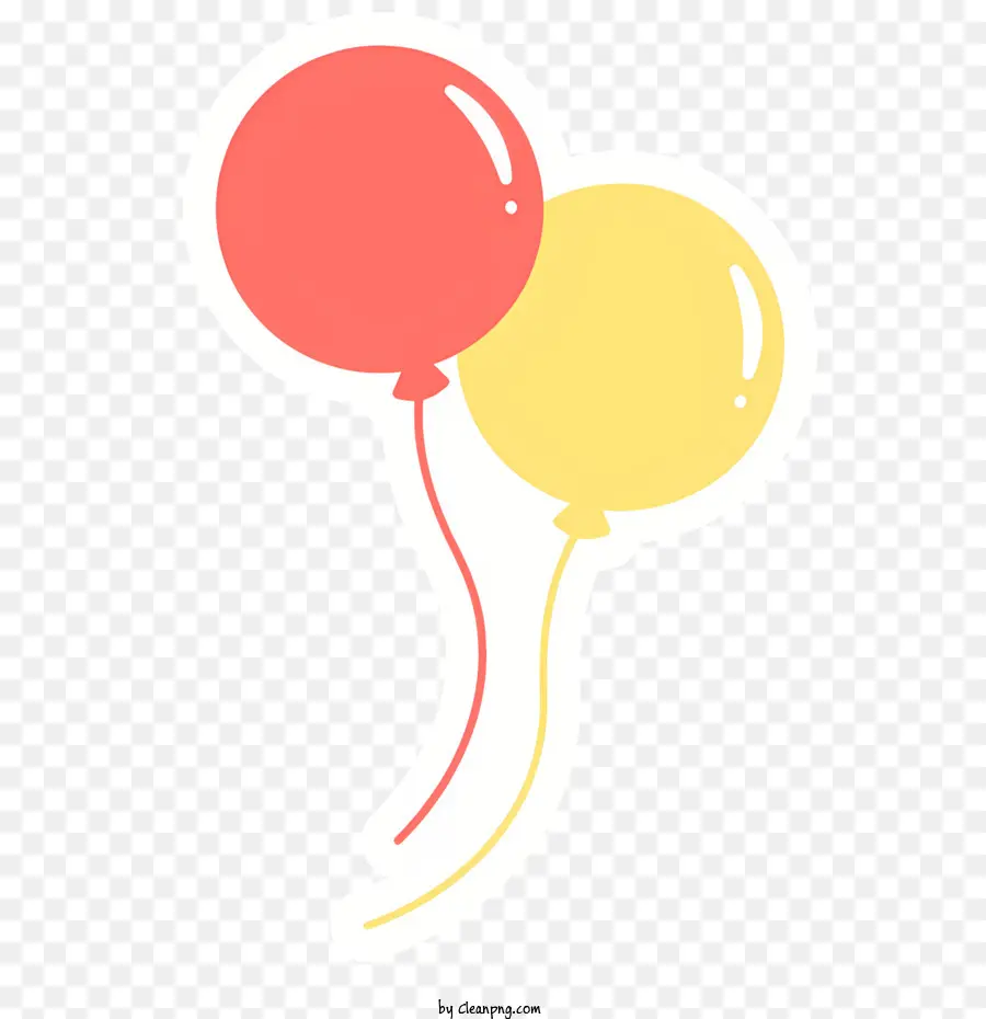 Balões，Vermelho E Amarelo Balões PNG