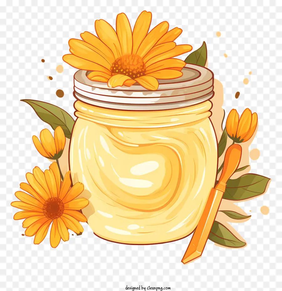 Mel，Jarra Com Flores PNG