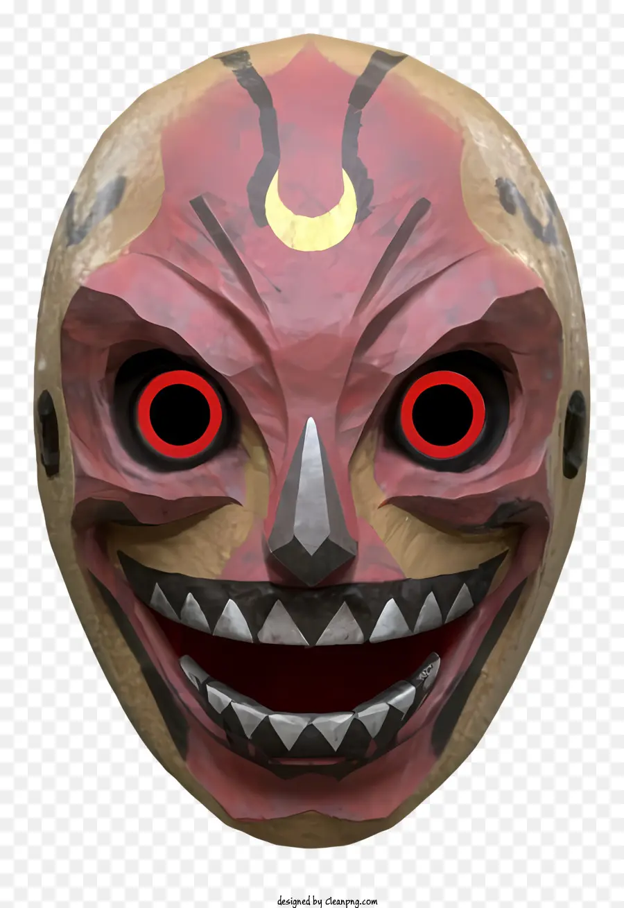 Demônio Máscara，Olhos Vermelhos PNG