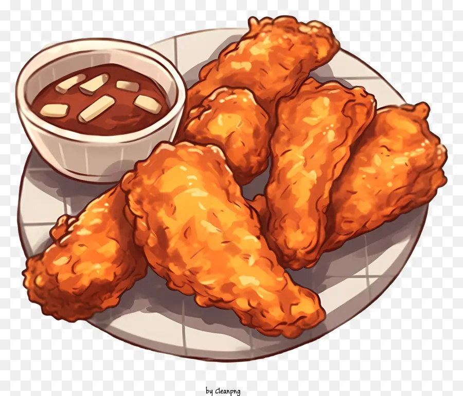 Asas De Frango，Frito PNG