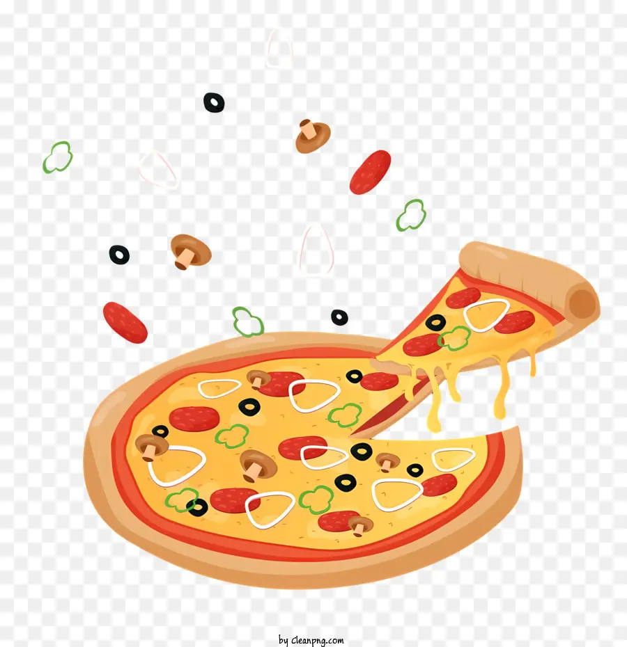 Coberturas De Pizza，Pizza De Cogumelos PNG