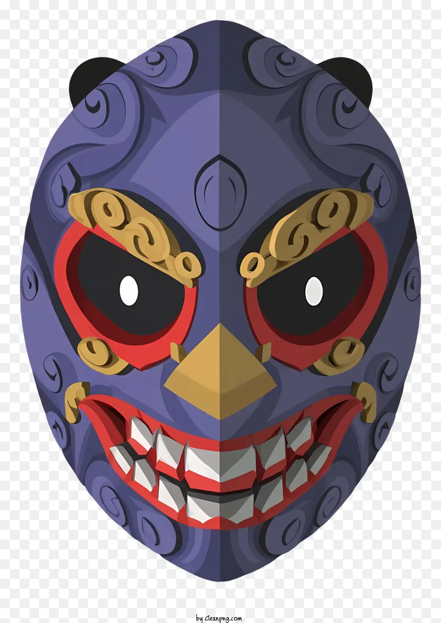 Assustador Máscara，Máscara De Madeira PNG