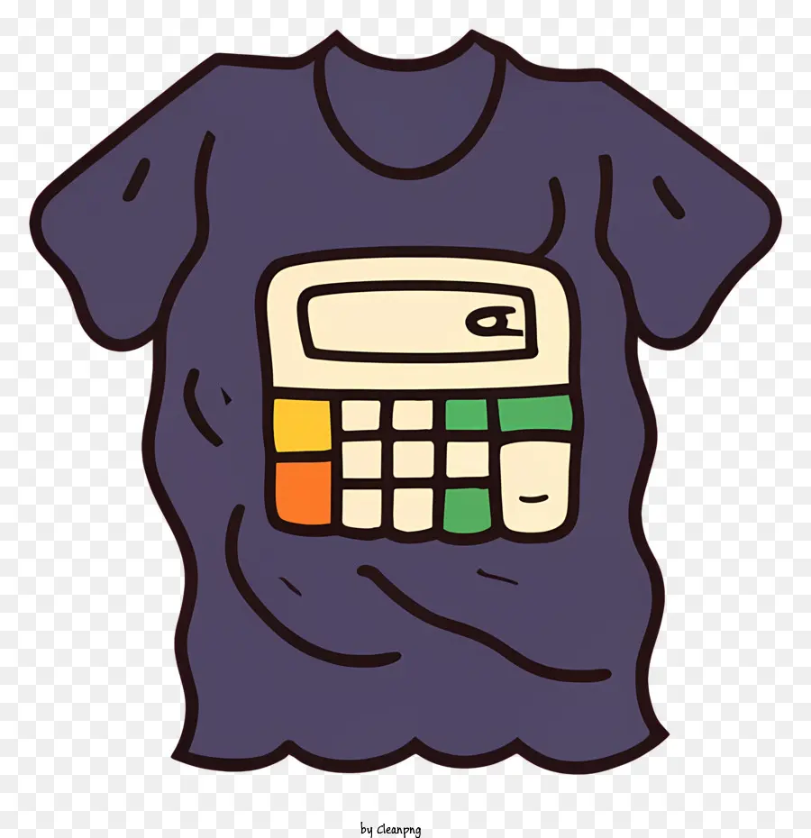 Camiseta Branca De Bolso，Imagem Simples Da Calculadora PNG