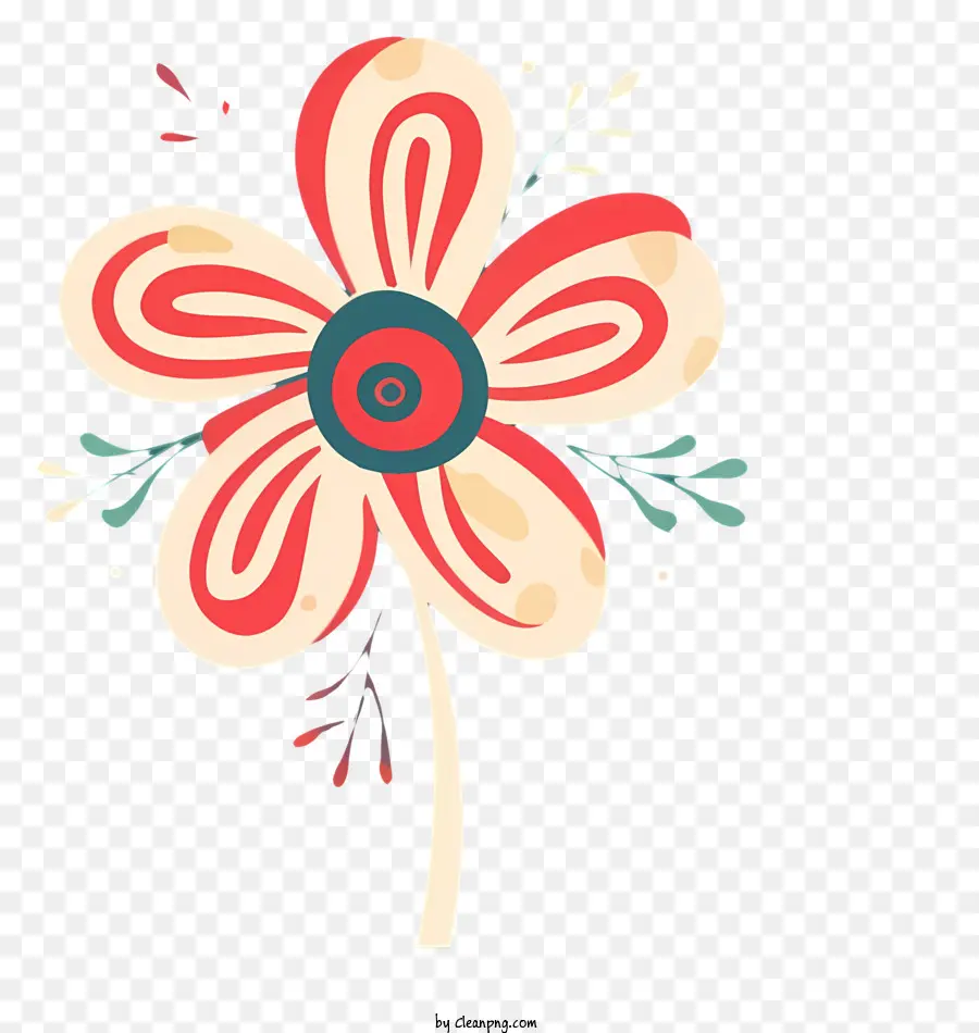 Design Floral Colorido，Flor Vermelha PNG