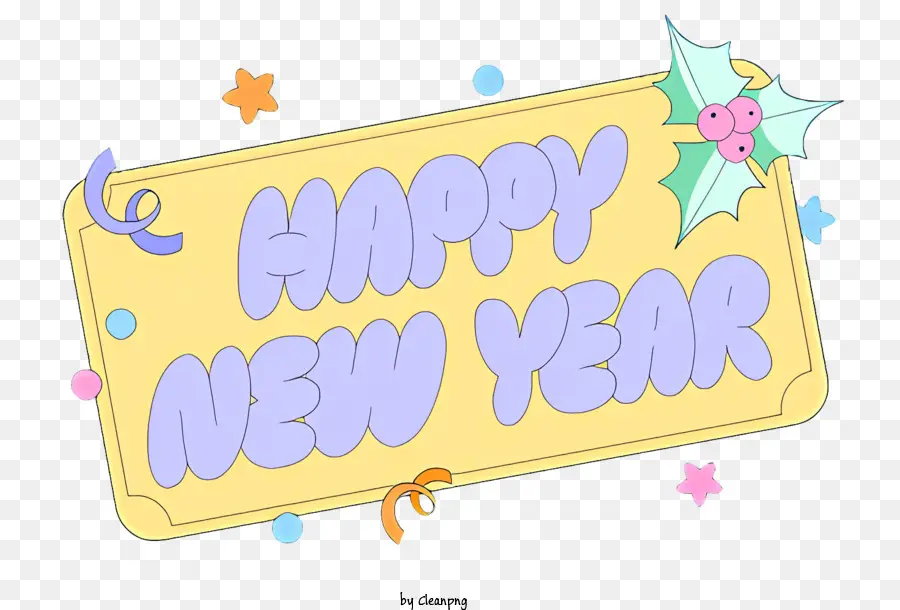 Feliz Ano Novo，Assinar PNG