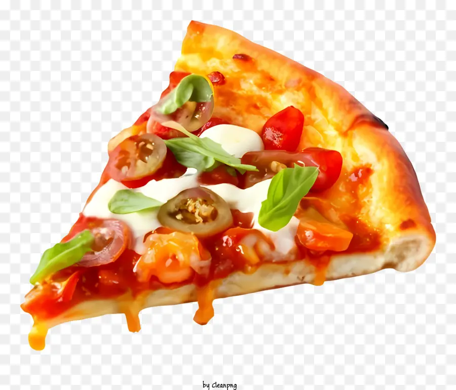 Pizza Slice，Tomates Fatiados PNG