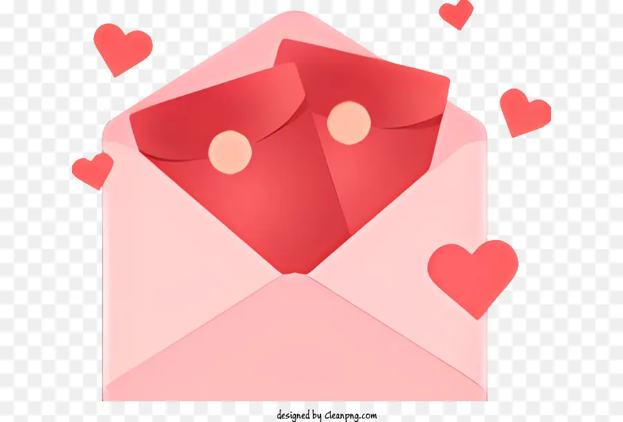 Envelope Vermelho，Carta De Amor PNG