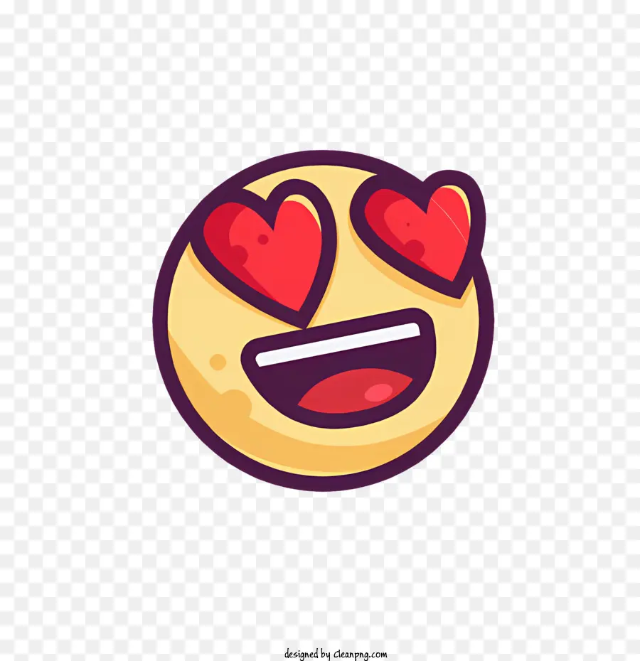 Emoji Sorridente，Coração Vermelho PNG