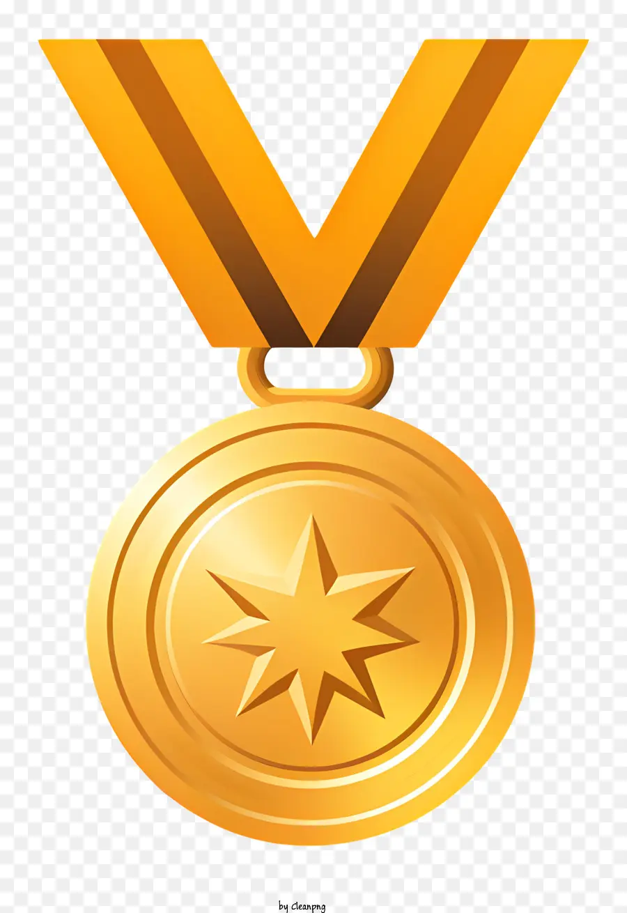 Medalha De Ouro，Medalha De Estrela PNG