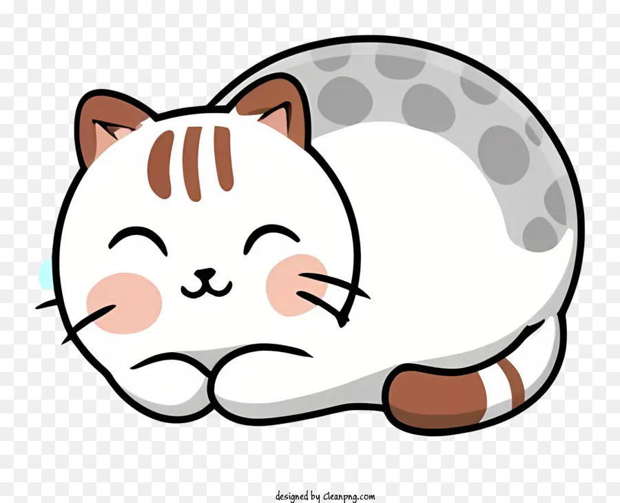 Gato De Desenho Animado，Gato Dormindo PNG