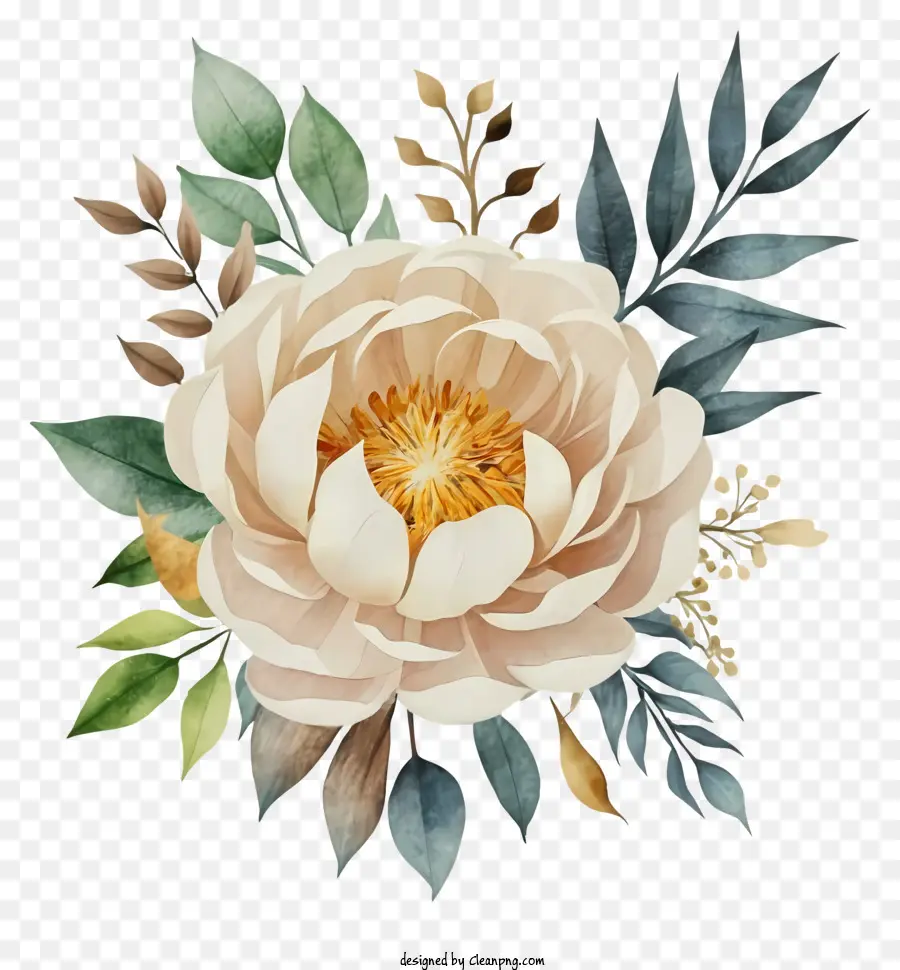 Branco Peônia，Flor De Imagem PNG