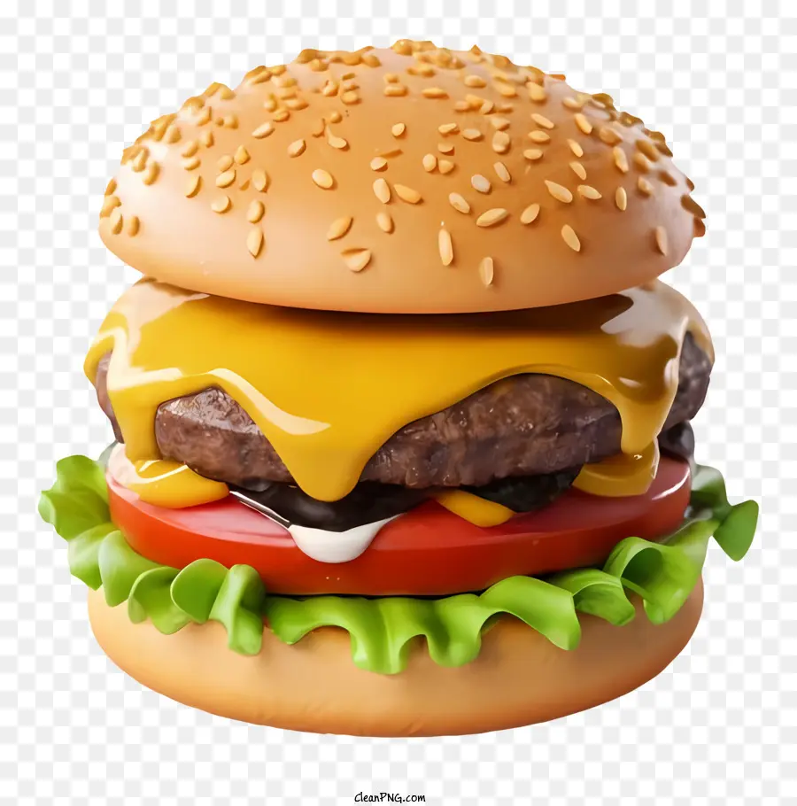 Hamburger Com Queijo，Cheeseburger PNG