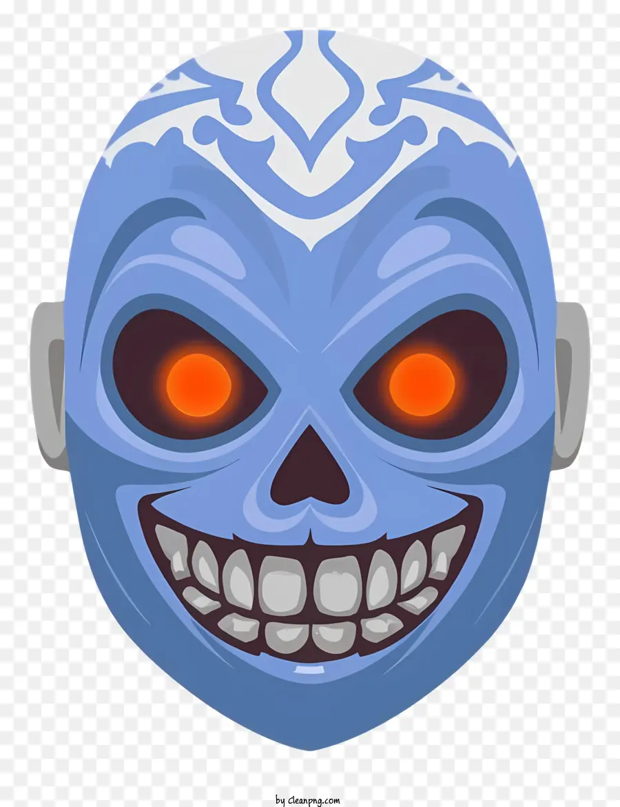 Skull Mask，Máscara Azul E Roxa PNG