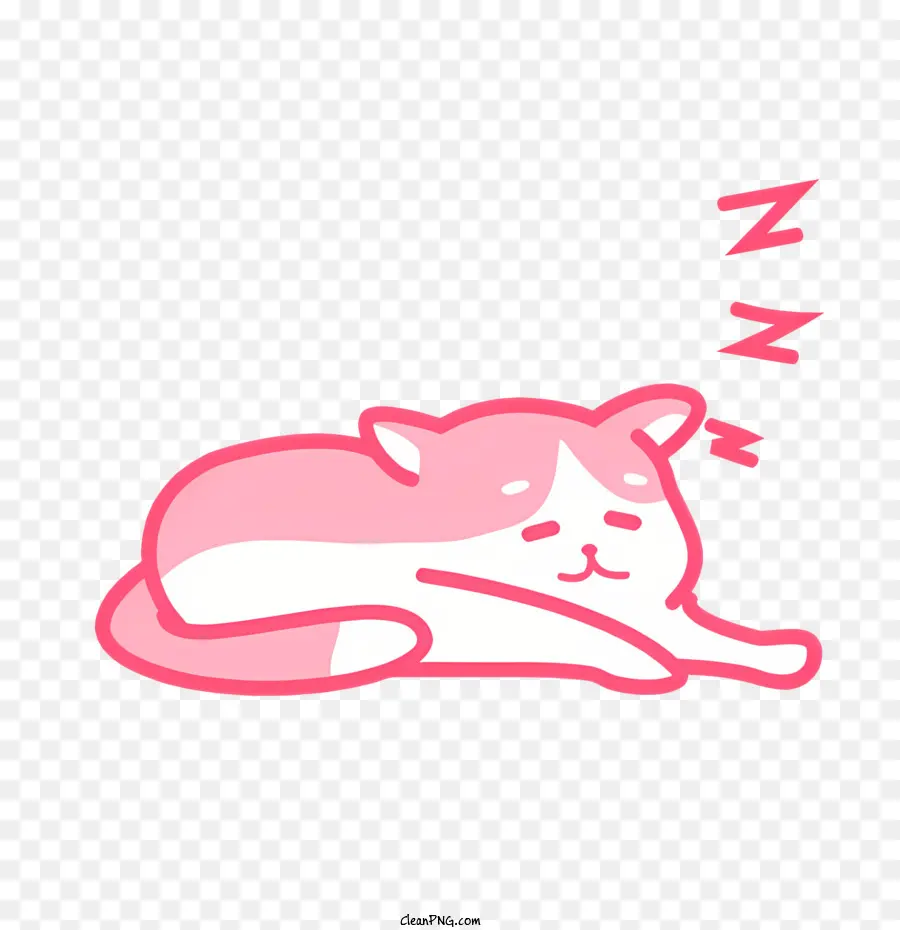 Gato，Gato Rosa Dormindo PNG