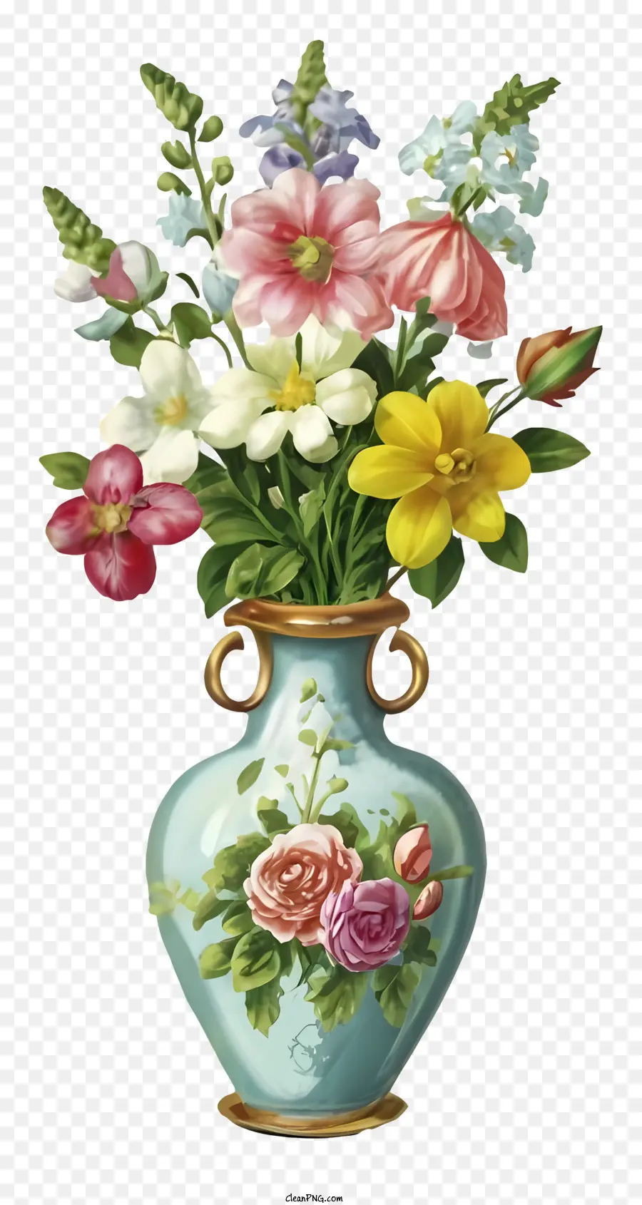 Arranjo De Flores，Padrão Simétrico PNG