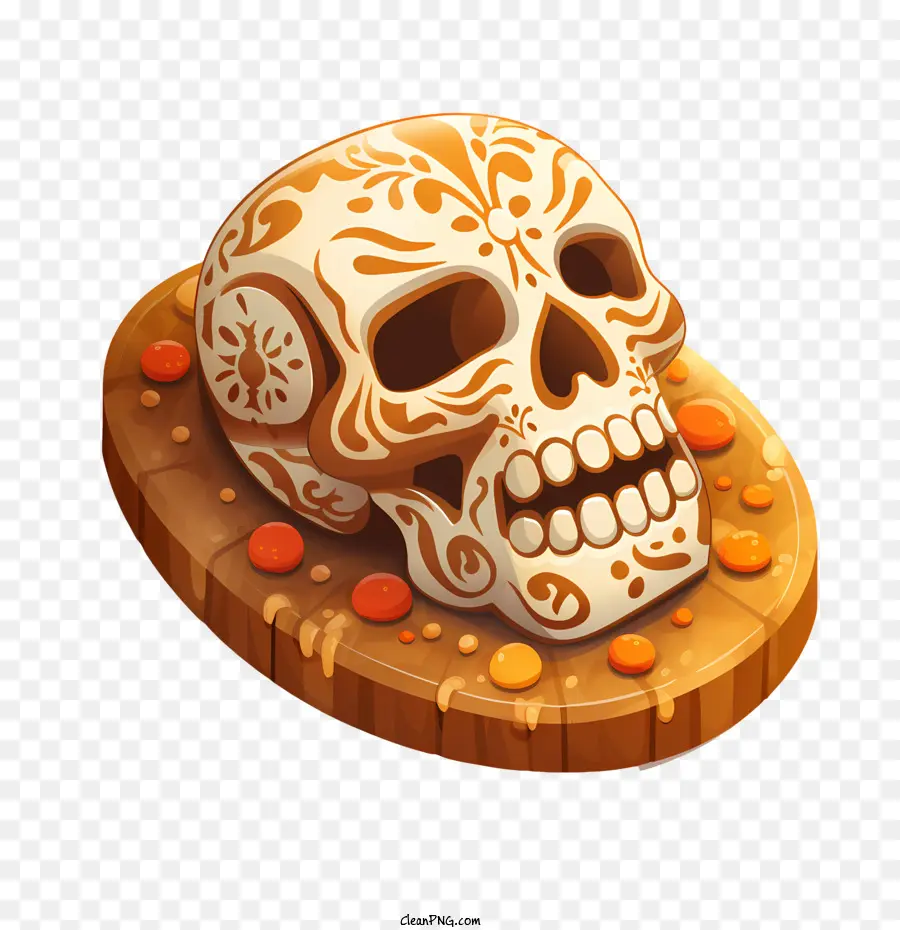 Pan De Muerto，Açúcar Crânio PNG