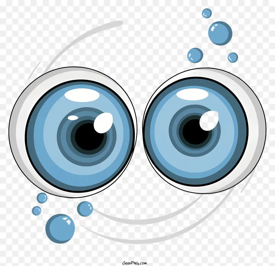 Personagem De Desenho Animado，Grandes Olhos Azuis PNG