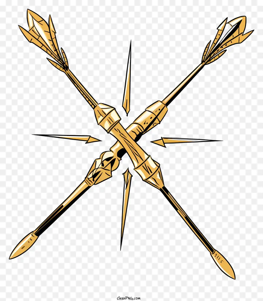 Setas Cruzadas，Arrows Brilhantes PNG